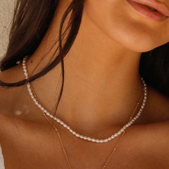Rellery Jewelry - Designer Dainty Fresh Water Pearl Short Necklace